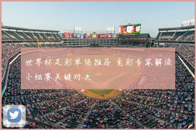 世界杯足彩单场推荐 竞彩专家解读小组赛关键对决